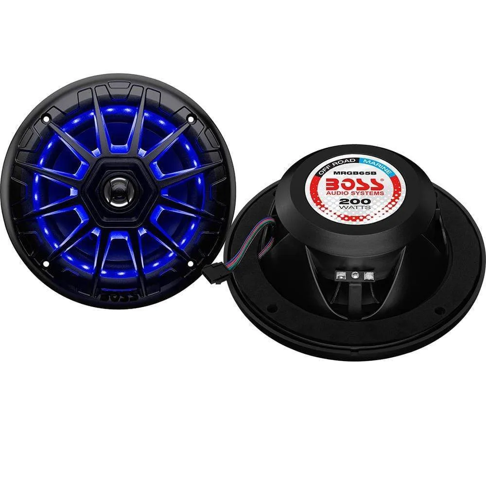Boss Audio 6.5" 2-Way 200w Marine Full Range Speakers #MRGB65B